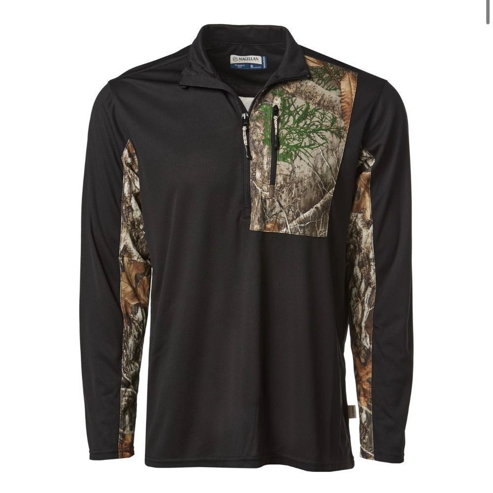 Magellan Outdoors Men's HuntGear 1/4-Zip Pullover Camo 2XL NWT in packaging